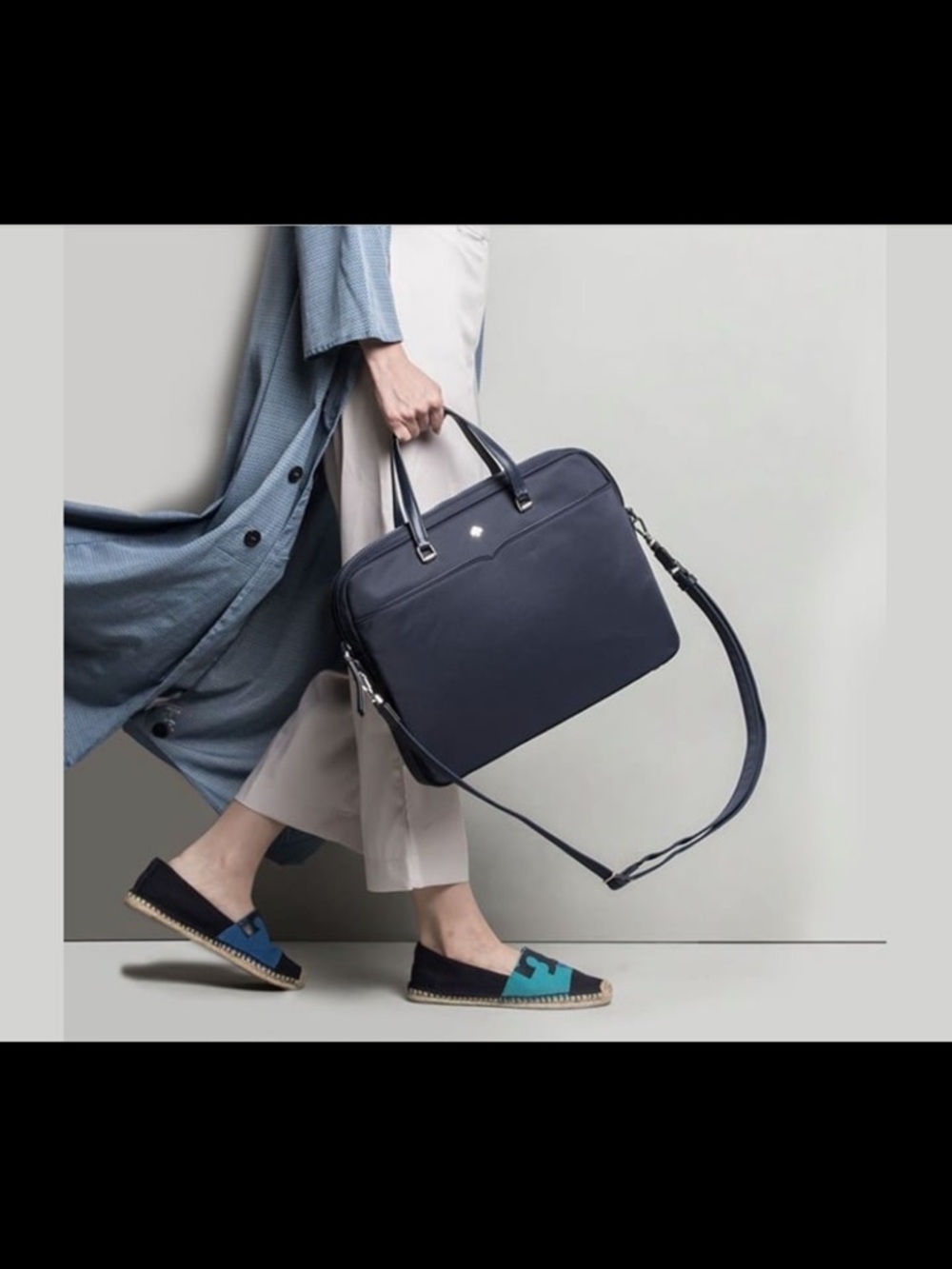 kate spade Navy Structured Laptop Bag with Removable Strap